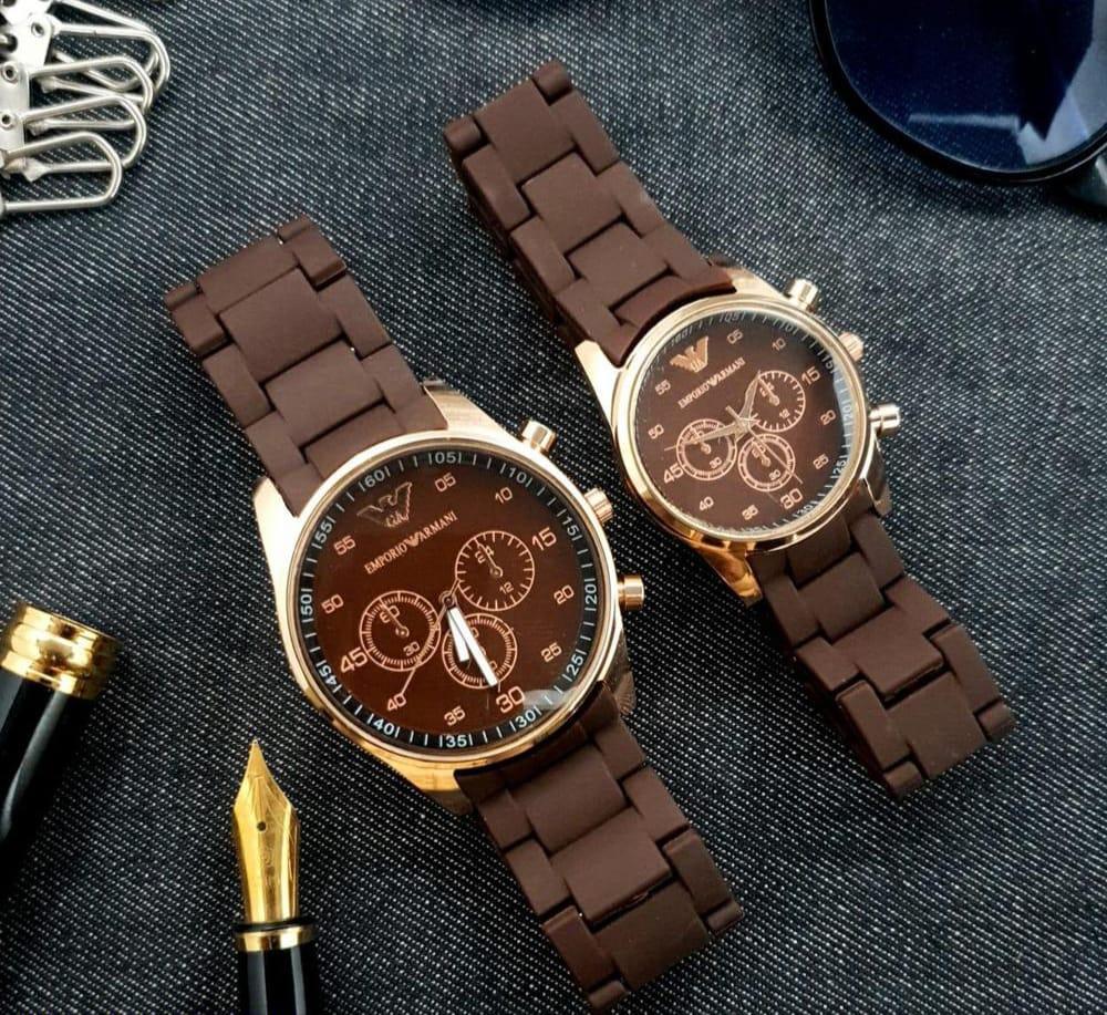 Unisex Stainless Steel Chronograph Couple Watches