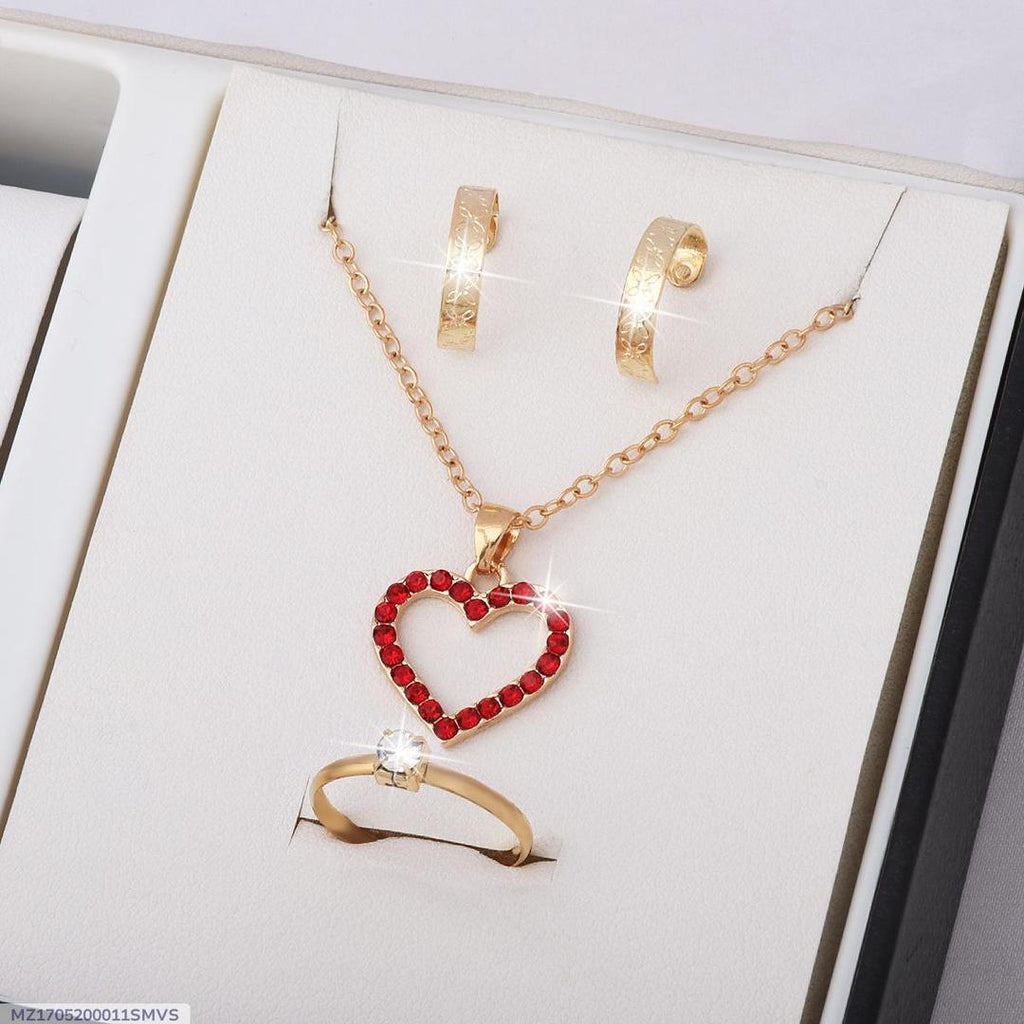 Gold Plated Gemstone Necklace Set